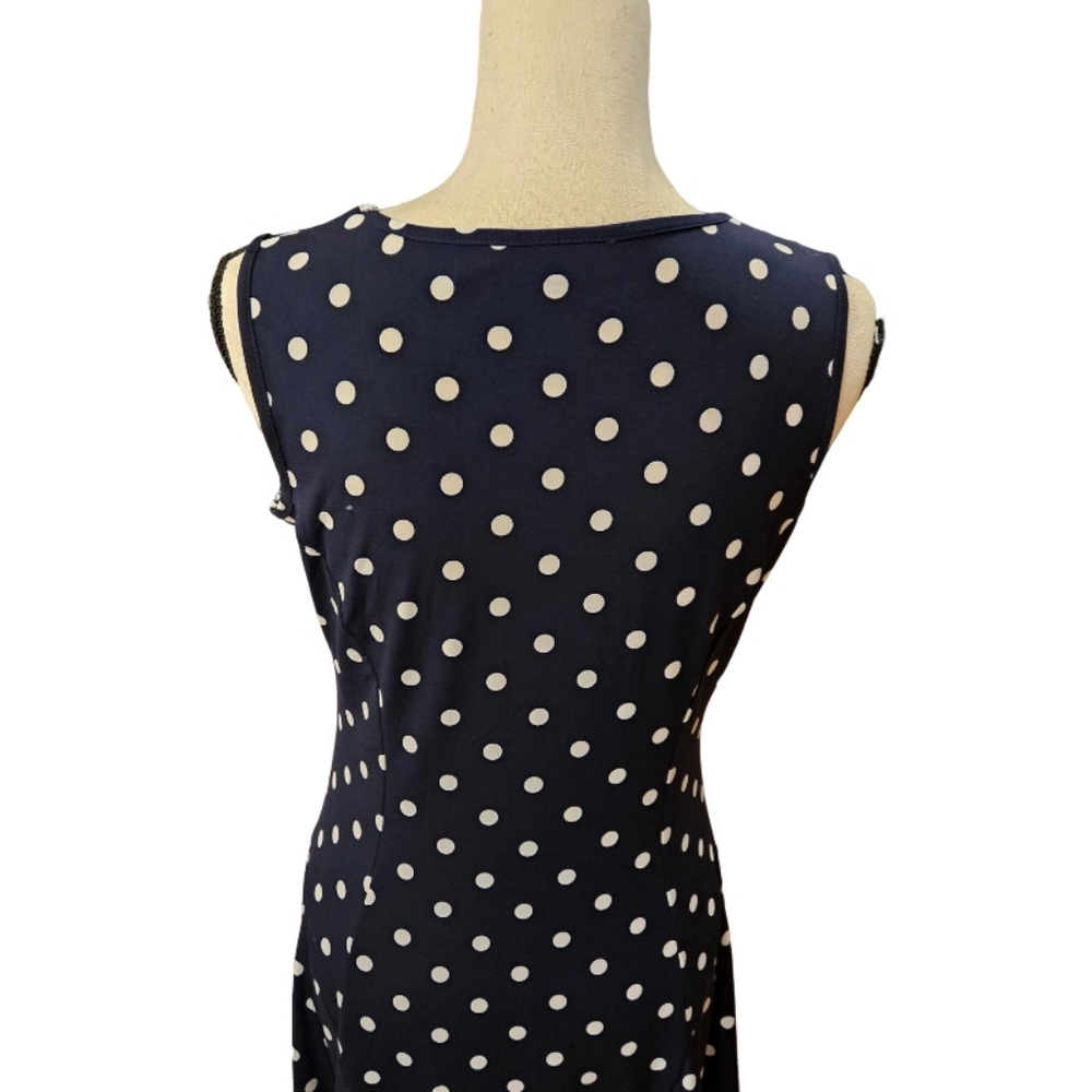 Susan Graver Polka Dot Sleeveless Dress - Picture 7 of 9
